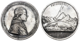 GURK, BISTUM Franz Xaver von Salm-Reifferscheid, 1782-1822. Silbermedaille 1799, von J. Harnisch, auf die Erstbe­steigung des Großglockners unter der ...