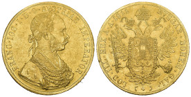 ÖSTERREICH. Franz Josef I., 1848-1916. 4 Dukaten 1911, Wien. 13,76 g Feingold. Fb. 487; J. 345; Schl. 530. GOLD. Fast vorzüglich