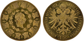 ÖSTERREICH - KAISERREICH Franz Joseph 1848-1916 4 Dukaten 1873/1973; auf das Festschießen des Wiener Schützenvereins zum 25jährigen Regierungsjubiläum...