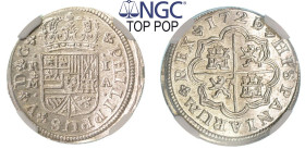 SPANIEN Philip V Real 1726 M-A  Madrid mint, KM298, Cal-437. Prachtexemplar NGC MS 67 TOP POP Cert.No: 3923066-020