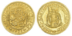 TSCHECHIEN. TSCHECHOSLOWAKEI. Republik. Dukat 1933, Kremnitz. St. Wenzel. 3,44 g Feingold. Fb. 2; Schl. 24.Fast Stempelglanz