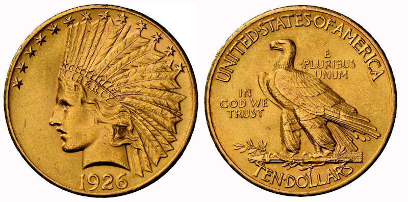 USA 1926 10 Dollar Gold 16.7g Indianer Prachtexemplar NGC MS 62