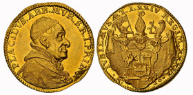 Aargau. Muri, Abtei. Placidus Zurlauben, 1684-1723. Dukat 1720. Auf das goldene Priesterjubiläum. Stempel von H. J. Gessner. Brustbild mit Kalotte nac...