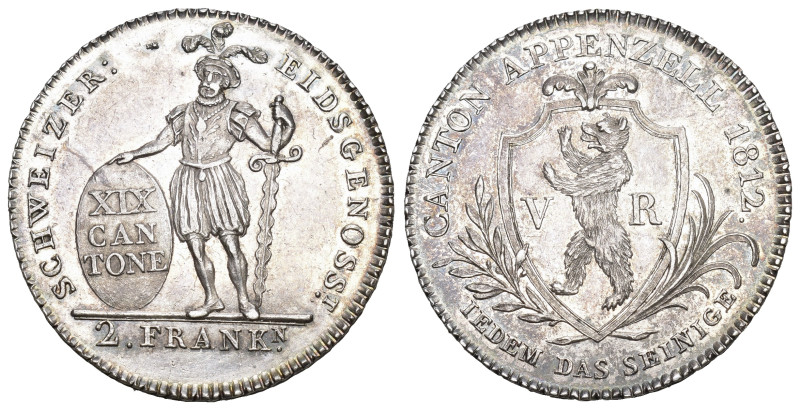 Schweiz | Switzerland | Suisse | Svizzera Appenzell Ausserrhoden. 2 Franken 1812...