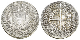 Basel 499 Groschen, Nachprägung aus 1901 Silber HMZ 2-52e unzirkuliert