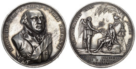 Basel Medaille auf den Frieden zu Basel 1795 Fr.Wilh. Silber 27.61g 43mm SM 144 fast unzirkuliert