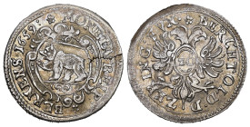 Bern Stadt 1659 20 Kreuzer Silber 5.1g HMZ 2-194c vorzüglich