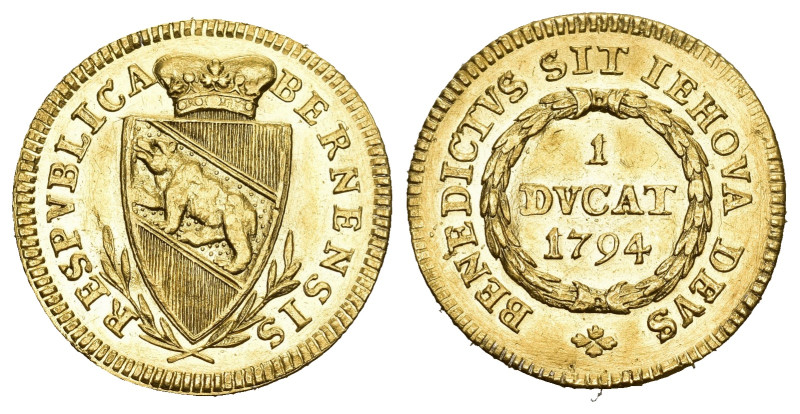 Schweiz | Switzerland | Suisse | Svizzera Bern. Stadt und Kanton. Dukat 1794, Be...