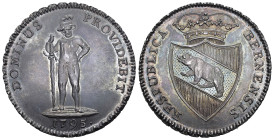 Bern. Stadt und Kanton. Taler 1795, Bern. Eine Feder. 29.49 g. D.T. 507b. HMZ 2-218a. Prachtexemplar mit feinem Prägeglanz Herrliche Patina fast unzir...