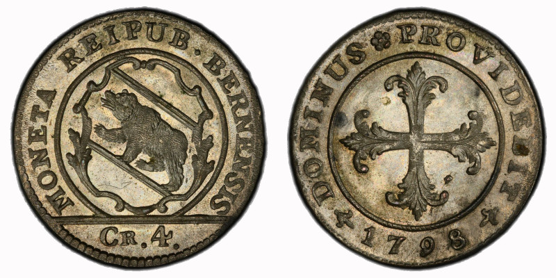 Schweiz | Switzerland | Suisse | Svizzera Bern.Stadt und Kanton 4 Kreuzer 1798 B...