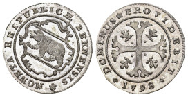 Bern Stadt und Kanton 1798 1/2 Batzen Billon HMZ 2-224x fast FDC