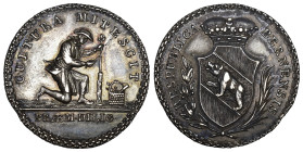 Bern O.J um 1820 Schulprämie Gärtnerpfennig Silber 30mm M+H 173 fast FDC