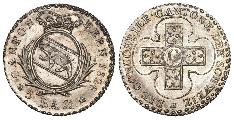 Schweiz | Switzerland | Suisse | Svizzera Bern 1826 5 Batzen Silber HMZ 2-234g f...
