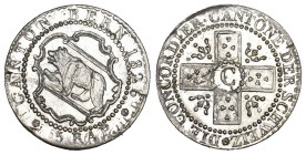 Bern 1826 5 Rappen Billon überprägt HMZ 2-237c fast Stgl