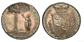 BERN. Stadt und Kanton. Schulprämie o. J. (vor 1825). Sog. Palmbaum-Pfennig im Gewicht eines Neutalers zu 40 Batzen. Dreiblättriger Laubrand. 29.78 g....