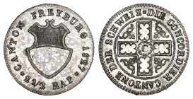 Fribourg 1827 2 1/2 Rappen Billon HMZ 2-288a fast unzirkuliert