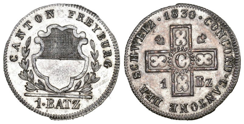 Schweiz | Switzerland | Suisse | Svizzera Fribourg 1830 Batzen Billon HMZ 2-286g...