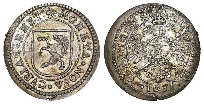 Schweiz | Switzerland | Suisse | Svizzera Stadt Chur 1631 Groschen Silber 1.9g H...