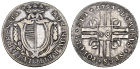 Luzern Stadt und Kanton 1793  40 Kreuzer Silber 7.6g HMZ 2-654d vorzüglich
