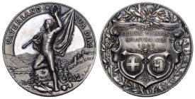 Schaffhausen 1897 Eidgenössisches Turnfest Silber 35mm 20g FDC