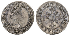 St.Gallen 1724 Groschen Billon, HMZ 2-908j bis vorzüglich