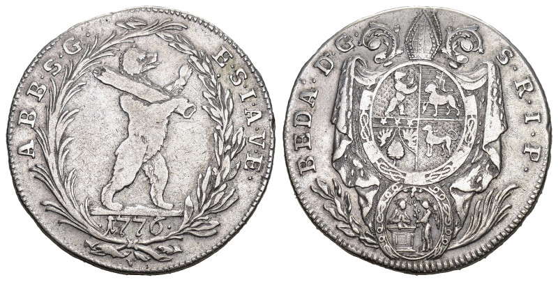 Schweiz | Switzerland | Suisse | Svizzera St.Gallen 1776 Halbtaler Silber, 14g, ...