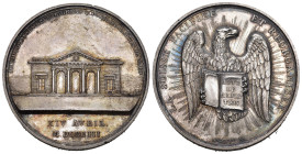 Waadt/Vaud. Kanton. Silbermedaille 1803. Auf die erste Sitzung des Grossen Rats. Stempel von B. Andrieu. Parlamentsgebäude über Datum im Abschnitt. Rv...