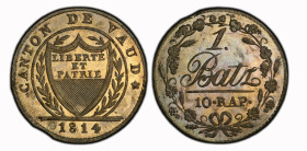 Waadt 1814 Batzen HMZ 2-1004 PCGS MS 66 Cert.No: 51117080