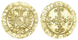 Zürich Stadt. 1/2 Krone o. J. (um 1560). Fb. 430; HMZ 2-1120 a.vorzüglich bis unzirkuliert