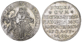 Zürich, Strassburg 1588 auf das Büntnis, 1/2 Taler Silber 14.17g SM 56 vorzüglich
