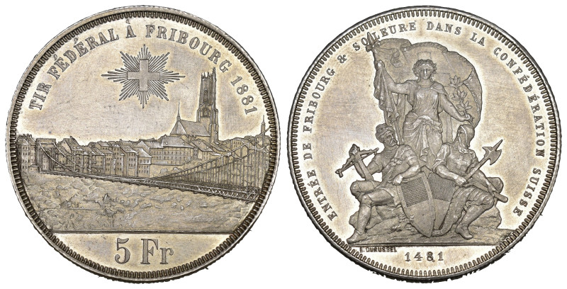 Schweiz | Switzerland | Suisse | Svizzera Eidgenossenschaft 5 Franken 1881 Fribo...