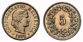 Eidgenossenschaft 5 Rappen 1898 B NGC MS 64 Cert.No: 2932900-024