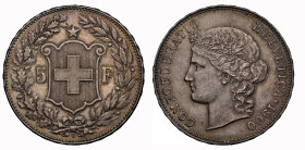 Eidgenossenschaft 5 Franken 1900 B, Bern. 25.05 g. Divo 181. HMZ 2-1198i. Selten  NGC MS 61 Cert.No: 2930668-004