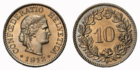 Eidgenossenschaft 10 Rappen 1912 NGC MS 66 Cert.No: 2932900-029