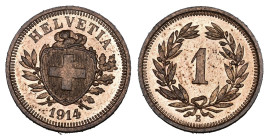 1 Rappen 1914 Kufer KM 31 FDC