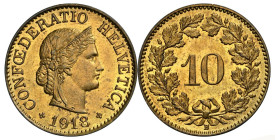 10 Rappen 1918 B NGC MS 63 Cert.No: 2918673-016