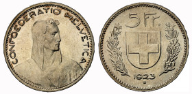 5 Franken 1923 B, Bern. Divo 354. HMZ 2-1199c. NGC MS63 Cert.No: 2933708-001
