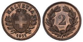 2 Rappen 1931 Kupfer KM 4.2 FDC
