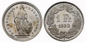 1 Franken 1932 Silber NGC MS 65 Cert.No: 2908222-009