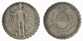 5 Franken 1934. Fribourg. Eidgenössisches Schützenfest. Mattprägung. Richter (Schützenmedaillen) 431b. Selten / Rare. NGC PF 64 Matt Cert.No: 2932900-...