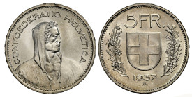 5 Franken 1937 Silber 15g NGC MS 64 Cert.No: 2918673-001