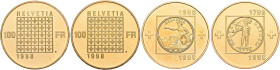 100 Franken 1998, Bern. Zur Erinnerung an die Helvetische Republik 1798-1998. 100 Franken 1998, Bern. Zur Erinnerung an die Gründung des Schweizerisch...