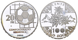 20 Franken 2004 FIFA Silber 20g ohne Box unzirkuliert