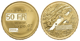 50 Franken 2002 50 Franken Gold 11g Originalbox & Zertifikat Proof