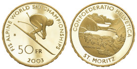 50 Franken 2003 50 Franken Gold 11g Originalbox & Zertifikat Proof