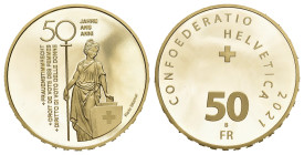 50 Franken 2021 50 Franken Gold 11g Originalbox & Zertifikat Proof