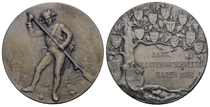 Schweiz | Switzerland | Suisse | Svizzera Aargau. Silbermedaille 1903. Baden. Ce...