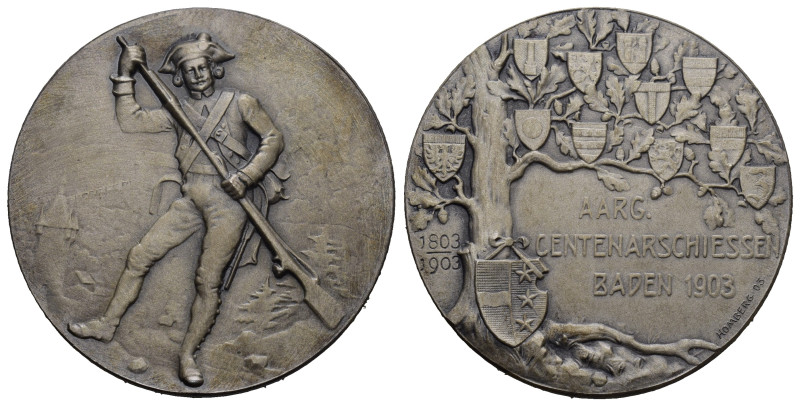 Schweiz | Switzerland | Suisse | Svizzera Aargau. Silbermedaille 1903. Baden. Ce...