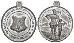 Basel Liestal 1888 Kantonalschützenfest WM 33mm Ri: 121a s.selten bis unzirkuliert