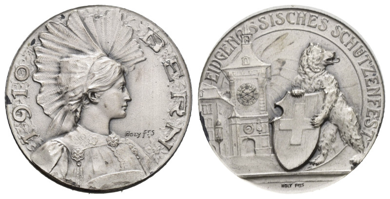 Schweiz | Switzerland | Suisse | Svizzera Bern. Silbermedaille 1910. Bern. Eidge...